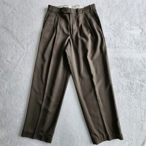 Vintage London Fog Dress Pants Mens 29W 26.5L Pleated Trousers Office Corporate